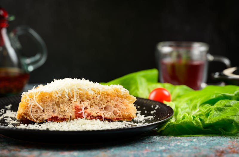 via 313 classic Detroit-style pizza with caramelized cheese crust